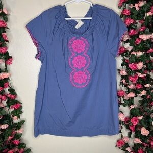 Mini Boden Blue/Pink Blouse Girls Blouse Fancy Comfort School Play 11-12